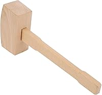 Vista 6 de Mazo de madera de haya de 13.8", martillo de hielo manual, Mazo de tallado de carpintería maciza, Herramienta de mano para carpintería