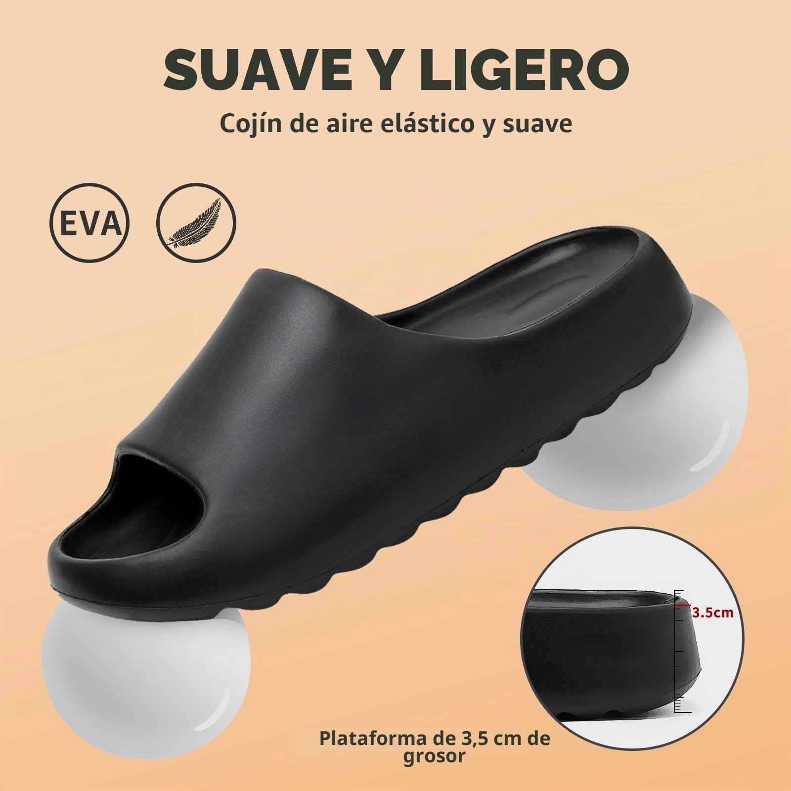 Zapatillas Mujer Hombre Sandalias Almohada Diapositivas Zapatillas Casa Verano Casual Playa Pantuflas on Cloud Ducha Baño Chancletas Verano Zapatillas Playa Zapatos Unisex