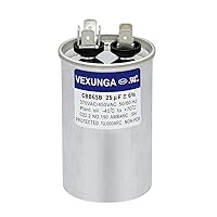 Vista 89 de 35/5 uF 35+5 MFD 370V o 440V Condensador Redondo de Funcionamiento Dual de Arranque para A/C CBB65B Condensadores de Aire Acondicionado para Unidad