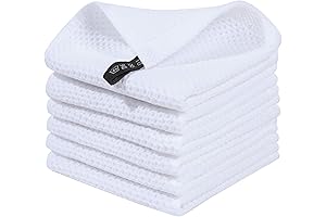 Homaxy White Kitchen Towels: Soft, Absorbent, and Quick-Drying for Efficient Kitchen Cleanup