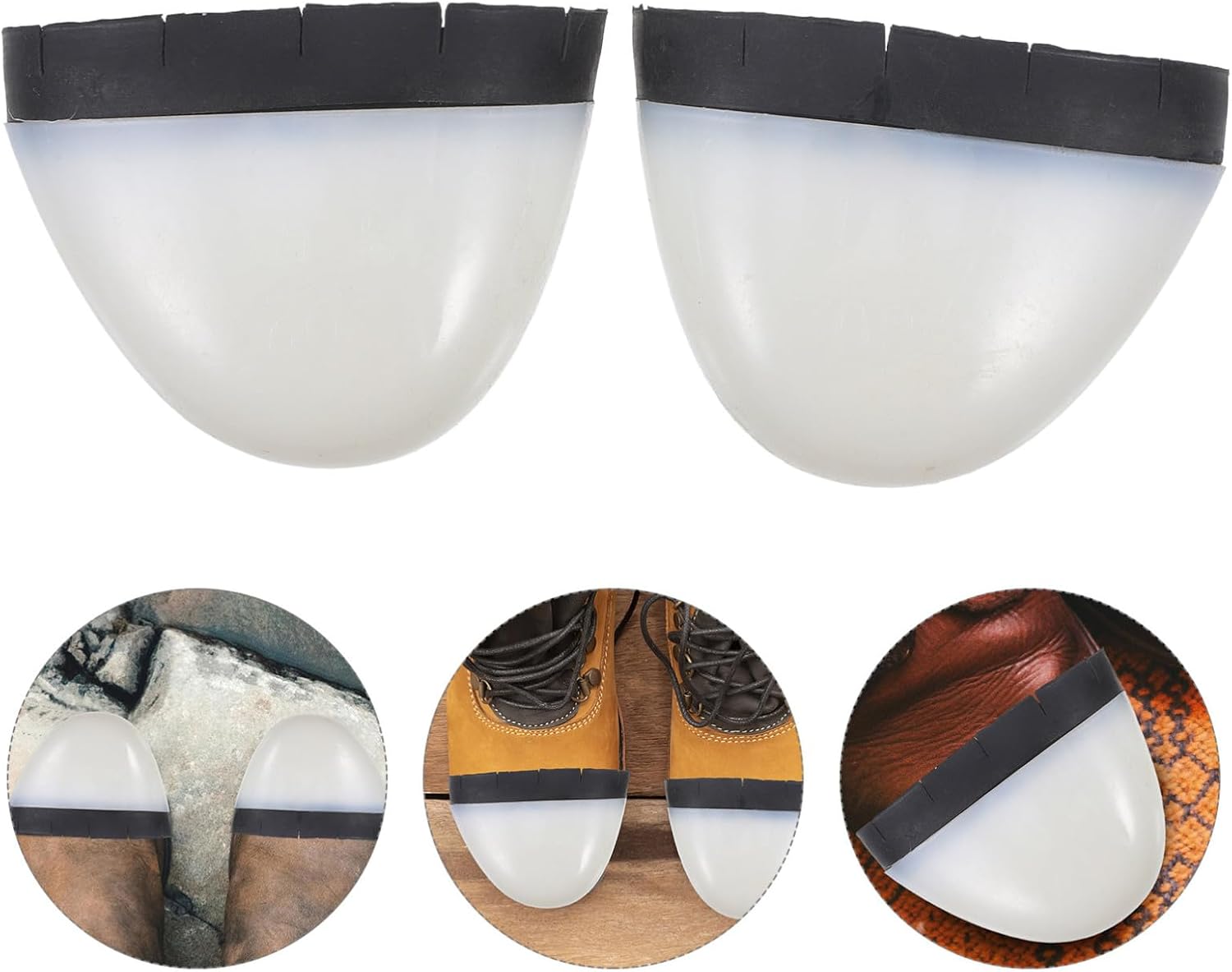 SOLUSTRE Safety Toe Caps for Work Shoes Plastic Protective Toe Covers Anti-Smashing Anti-Puncture Inserts Lightweight Replaceable 3.54X2.55X1.37 Inches