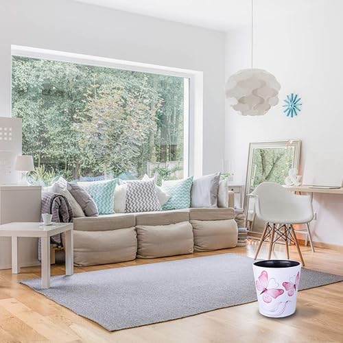 Miniatura 8 de Scakbyer Cubo de basura de piel sintética de 10 litros2.64 galones, decorativo, impermeable, papelera, papelera, para el hogar, oficina, baño, color