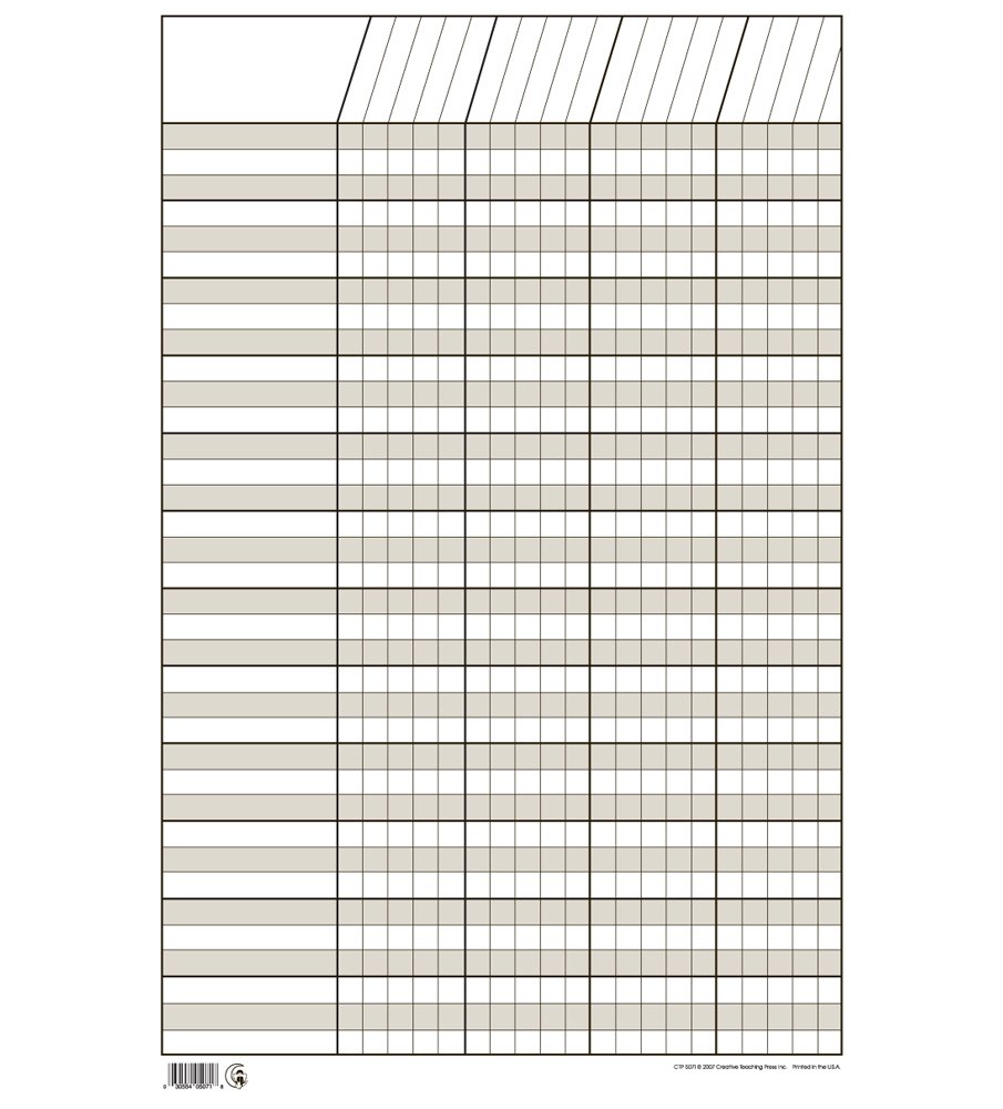 Creative Teaching Press Small Vertical Incentive Chart, White (5071)