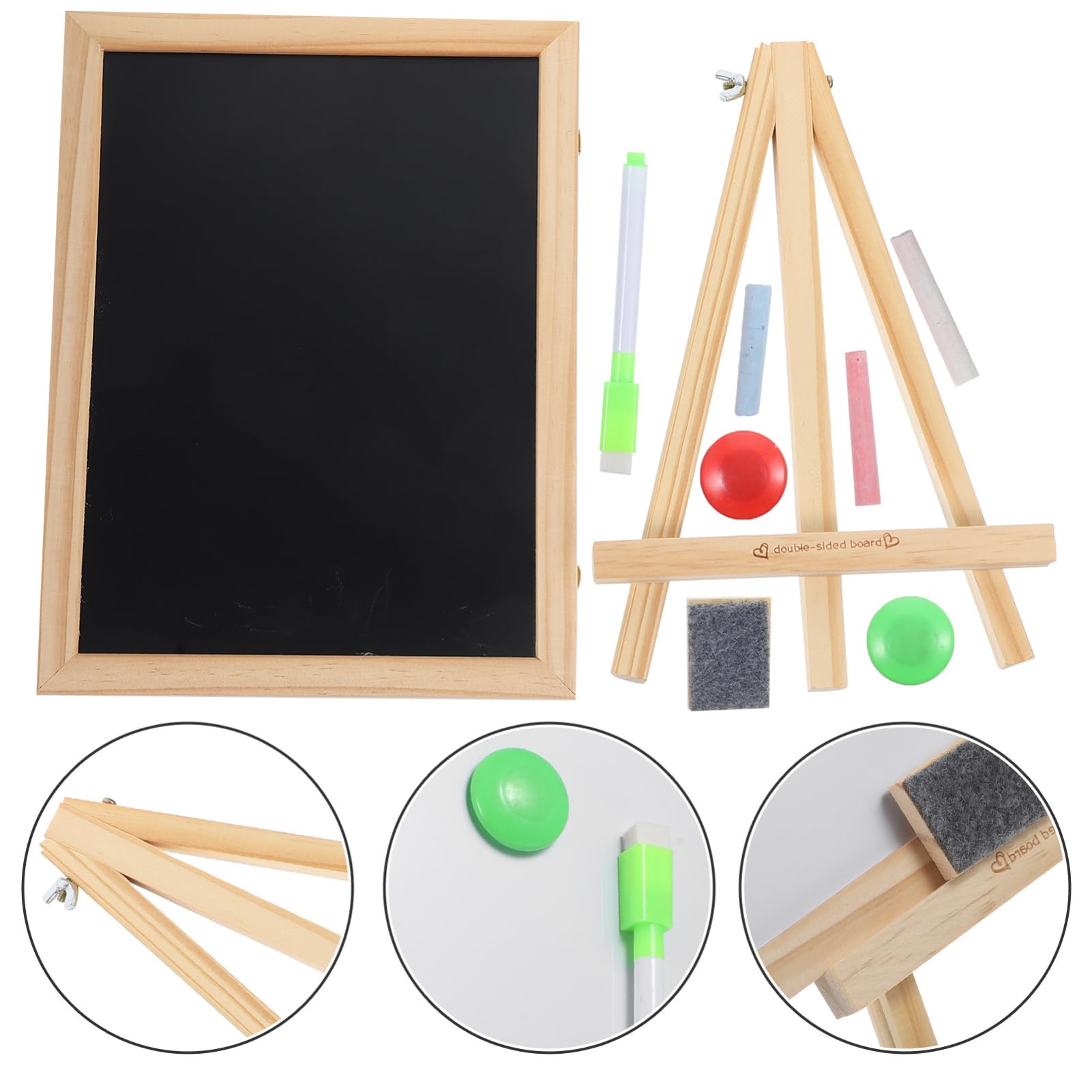 Doppelseitiges Magnetisches Whiteboard Abwischbare Schülerantworttafel Leichtes Multifunktionales Kinderkreidetafel Satz für Kinderzimmer und Schreibtisch