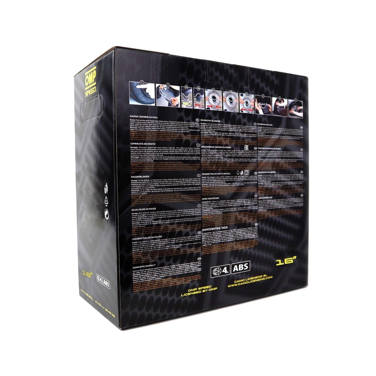 OMP SPEED SET 4 TAPACUBOS MAGNUM NEGRO 16 PULGADAS — view 3