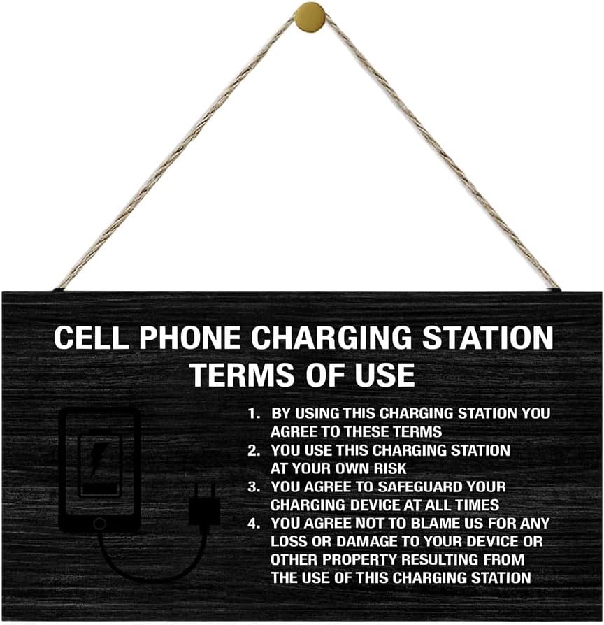 Wooden Cell Phone Charging Station 12x6 Inches with Modern Design for Home Office Use, Natural Finish, Durable and Stylish Wall Mount Charger Stand
