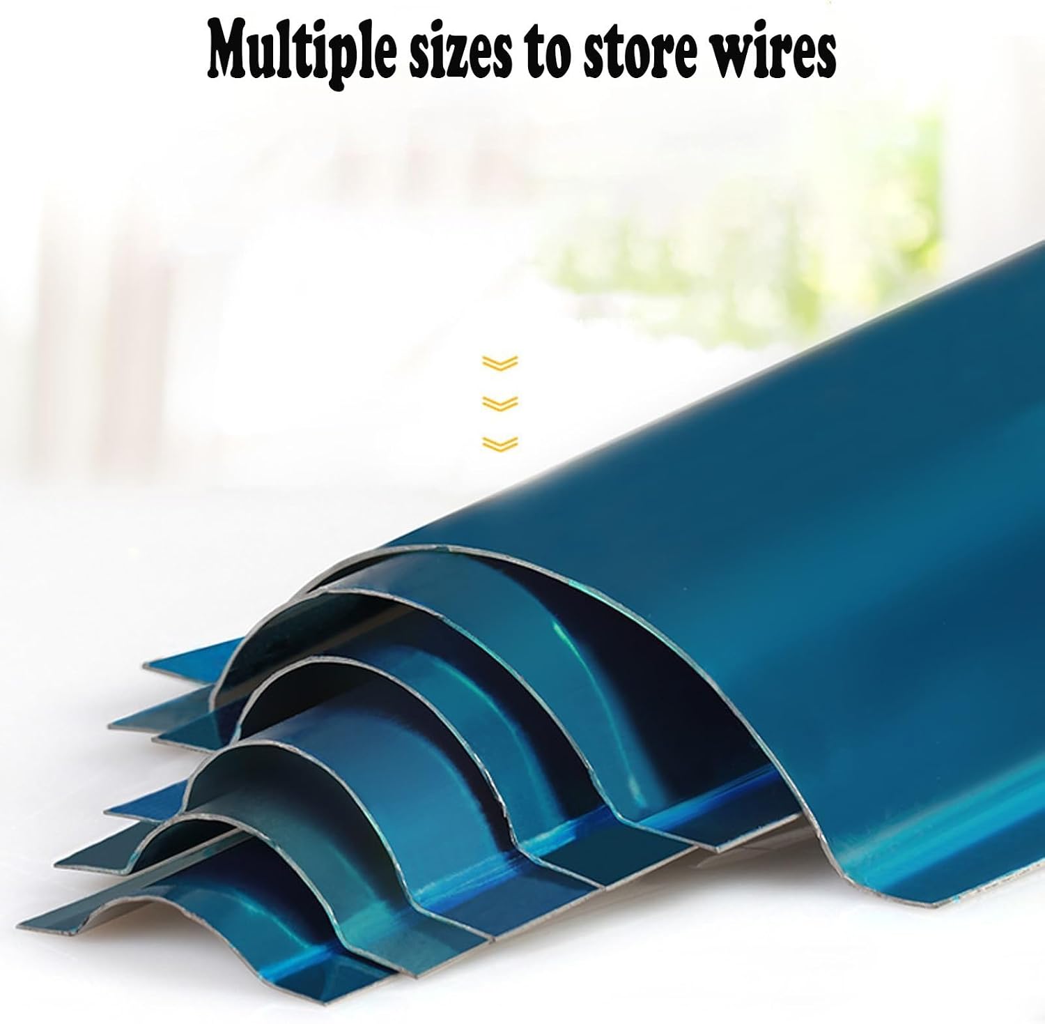 Stainless Steel TV Cable Trunking Wall Floor Cord Cover 40-100x8-30mm 1-10pcs(W 100mm/3.9in,8 pcs)