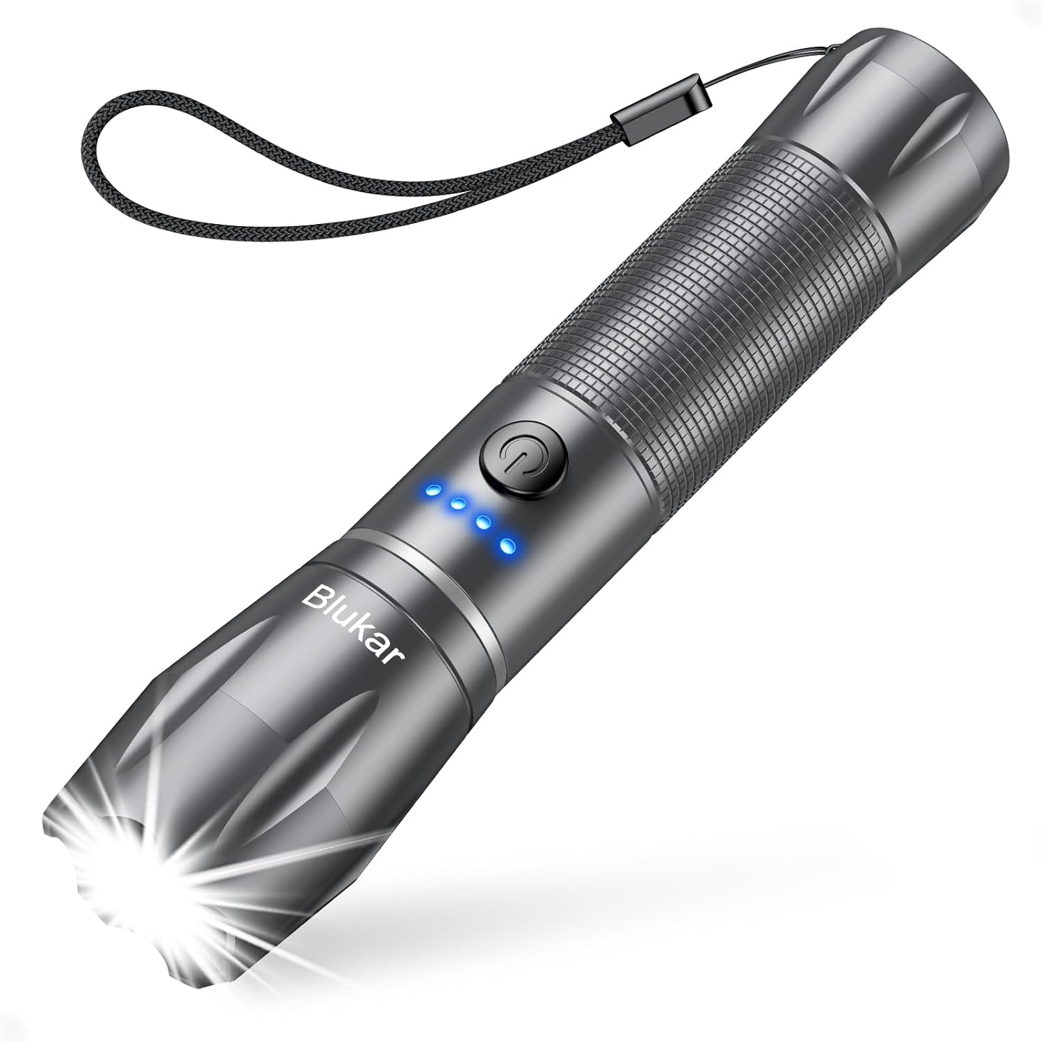Blukar LED Torch Rechargeable, Super Bright Flashlight with 5 Modes