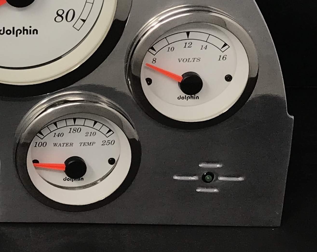 Compatible with 1956 Ford Car 6 Gauge GPS Dash Cluster Panel Set White