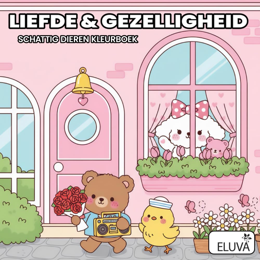 Liefde & Gezelligheid: Schattig Dieren Kleurboek: Schattige Dierenkoppels in Eenvoudige Ontwerpen – Hartverwarmende en Dikke Lijnen voor Stressvrij Kleuren.