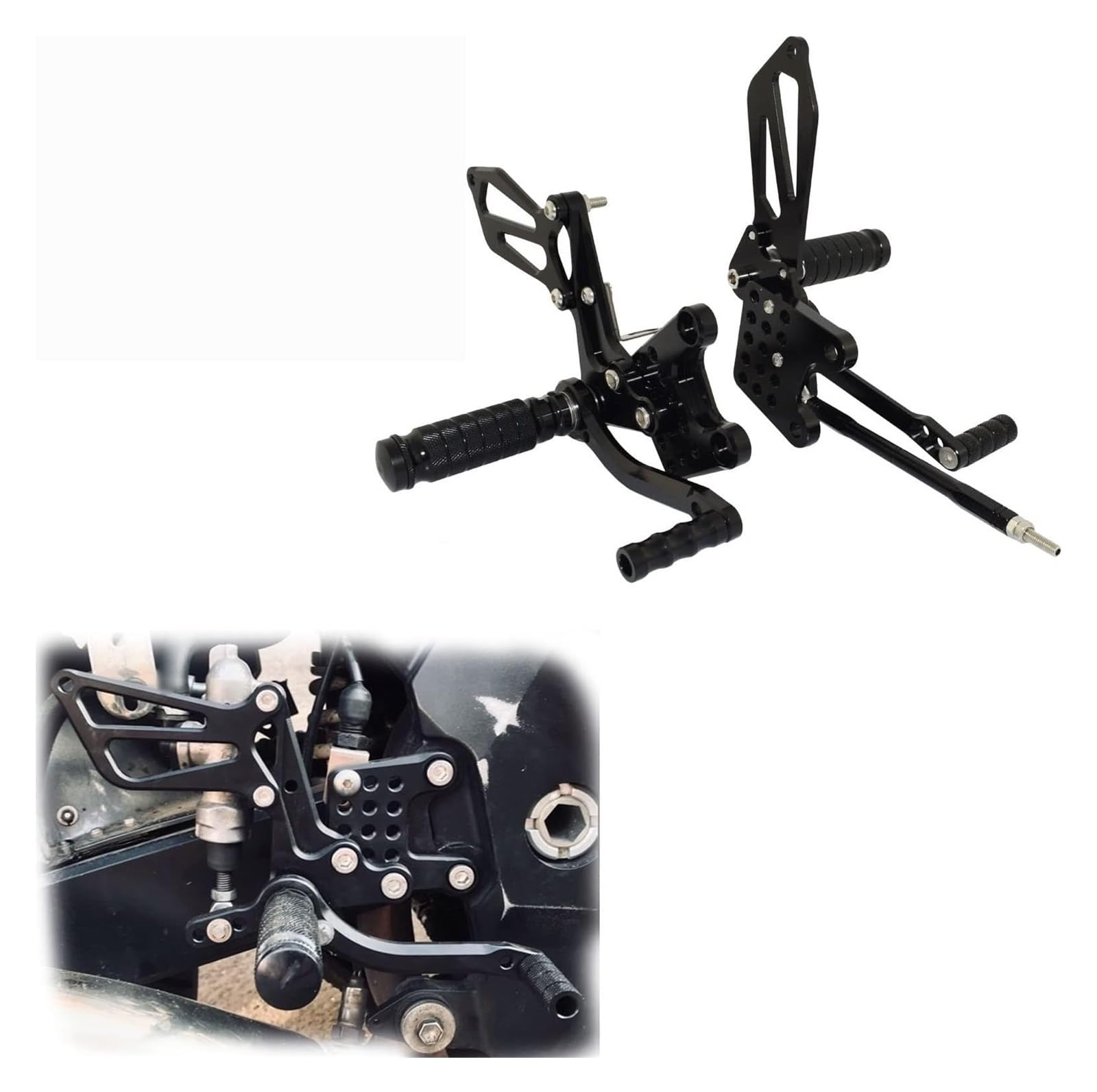 Reposapiés Pasajeros Traseros Para SUZUKI Para GSXR1000 Para SV1000 Para SV1000S 2001 2002 2003 2004 2005 2006 2007 Estriberas Para Motocicleta(A)