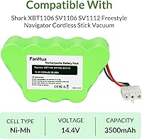 Vista 2 de XBT1106 Battery Replacement for Shark SV1106 SV1107 SV1100 SV1112 Freestyle Rotator Cordless Stick Vacuum Cleaner, 14.4V 3.5Ah Ni-Mh Shark