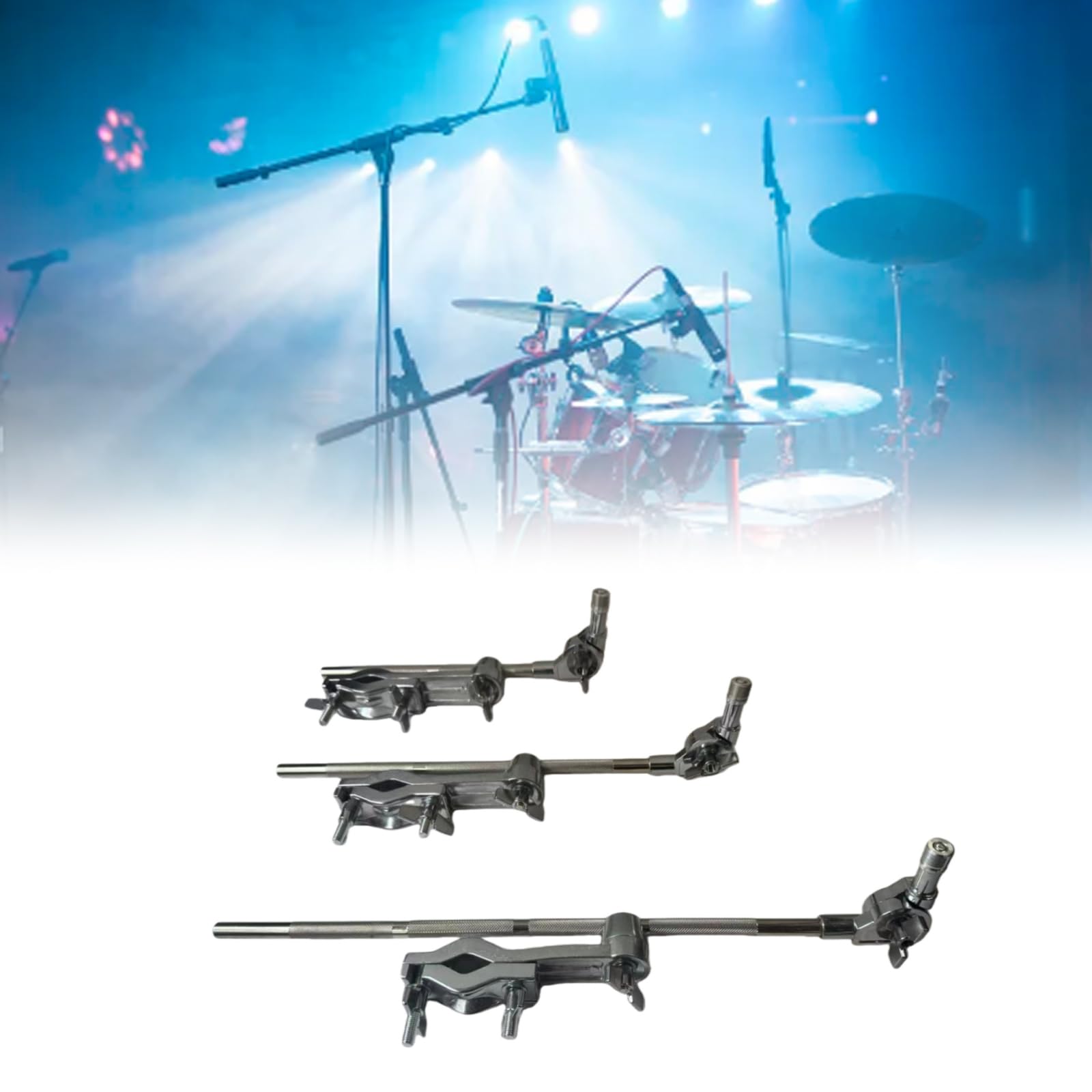 Pince extensible en alliage pour microphones de grosse caisse Longueur réglable Sections réglables Pince de micro extensible