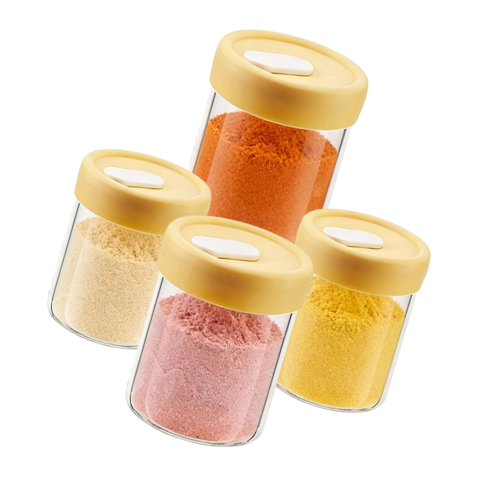 Jazuaiao Clear Borosilicate Glass Storage Container Allowing Easy Content Visibility for Quick Pantries Access and Efficient Organization Borosilicate Glass Jar