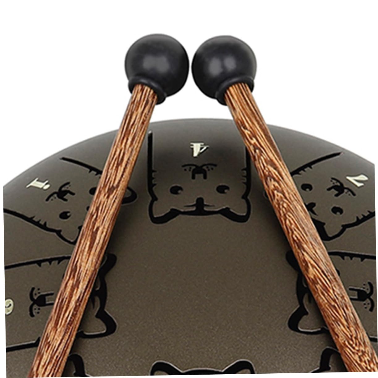 BESPORTBLE 1 Set Steel Tongue Drum for Beginners Percussion Instrument Ethereal Sound for Meditation and Music Therapy Tiger Zodiac
