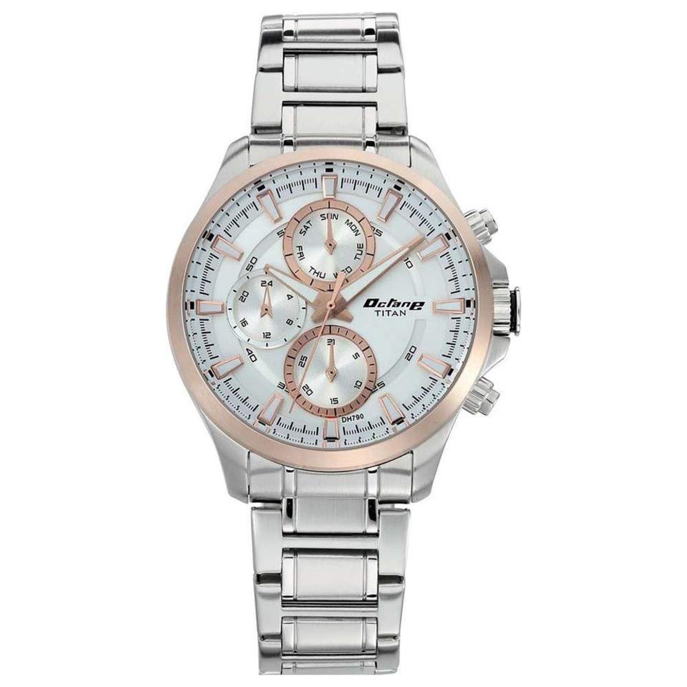 Titan Octane White Dial Quartz Multifunction Stainless Steel Strap watch for Men-NS90104KM03 (B07D394KSK) Amazon Price History, Amazon Price Tracker