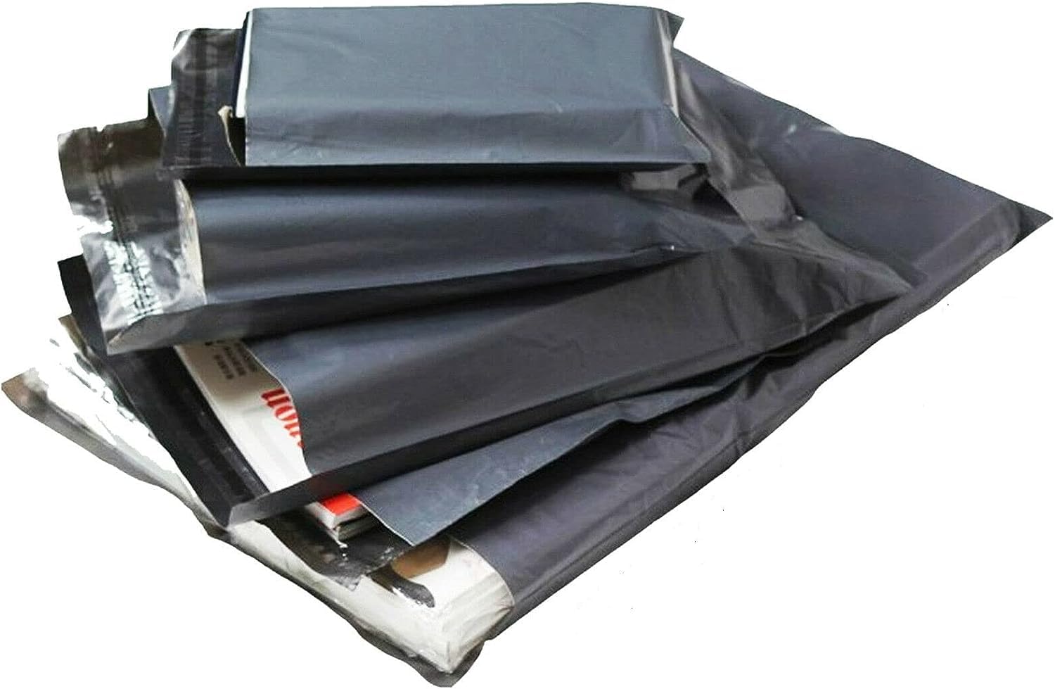 G4GADGET Strong Polythene Mailing Postal Bags Plastic Material Mailing Or Posting Parecels Bag for Postages Strong Self Seal (12 x 16 inch (30.48CM X 40.64), Grey, 25)