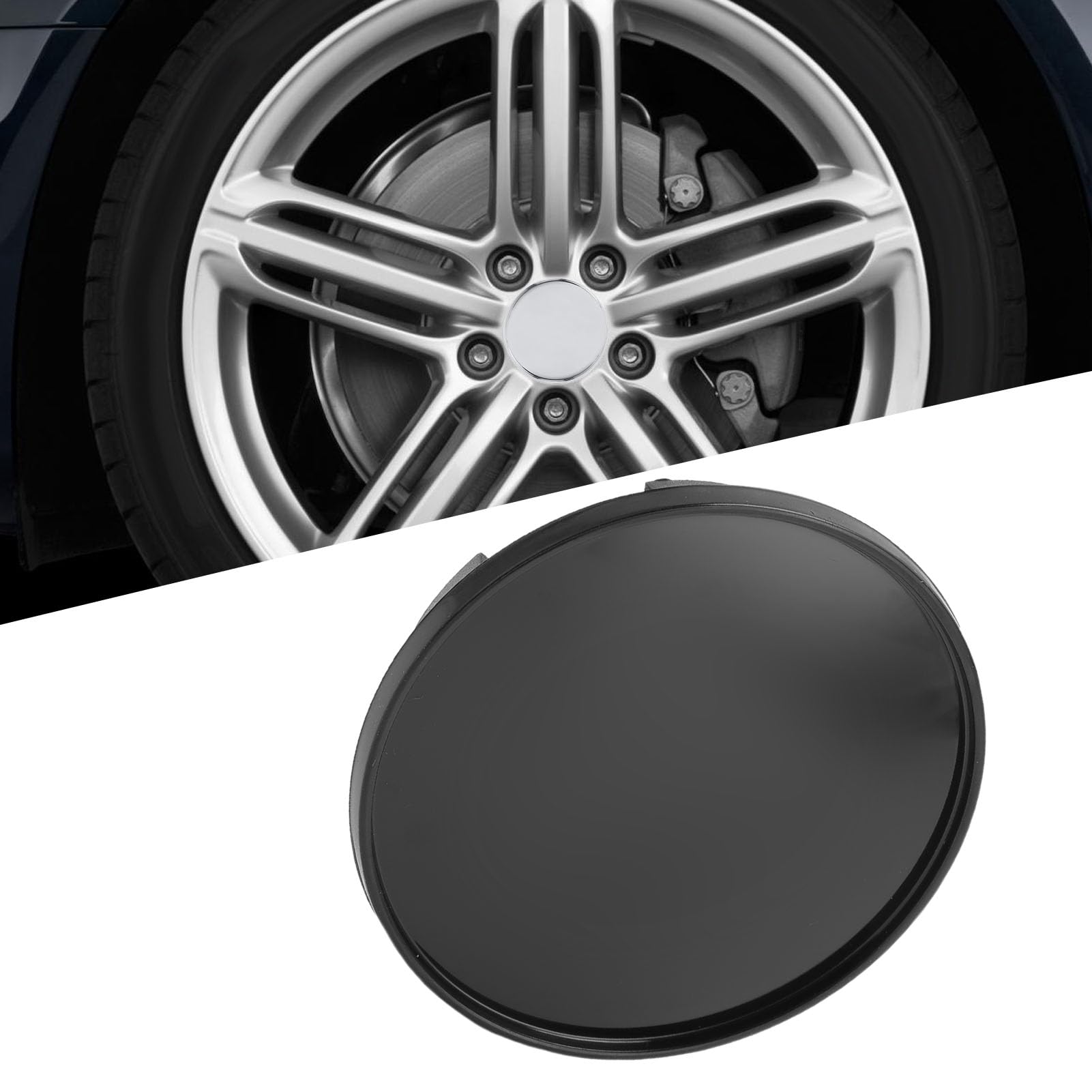 Generic Wysokiej Jakości Osłona Piasty Koła Centralnego 69 Mm, 4 Nakładki Zatrzaskowe o Wyjątkowym Designie, średnica Zewnętrzna 2,72 Cala, Ochraniacz Kołpaka środkowego Koła dla Entuzjastów (BLACK)