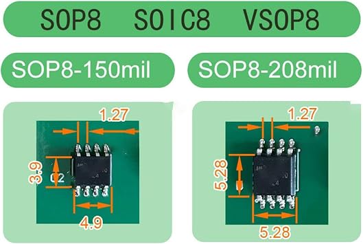 SOP8 Clip 150mil/208mil SOIC8 IC Test Probe Line for Circuit Programming for USB Programmers