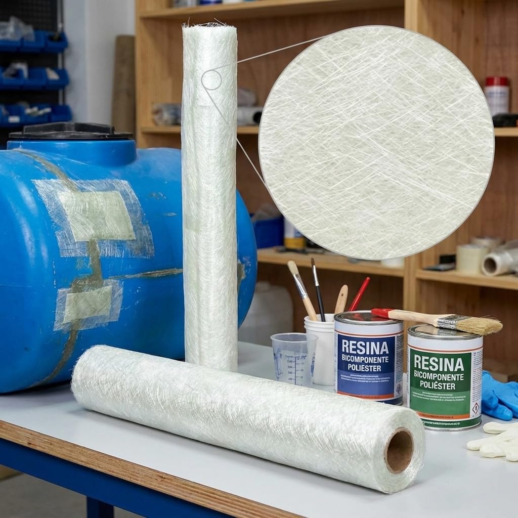 Suinga FIBRA DE VIDRIO MAT-300 25m2 (densidad 300gr/m2) para reparaciones