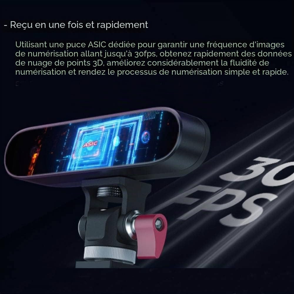 Creality Scanner 3D CR-Scan Ferret 3D pour impression 3D et modélisation, scanner portable avec 30 FPS rapide, précision 0,1 mm, double mode