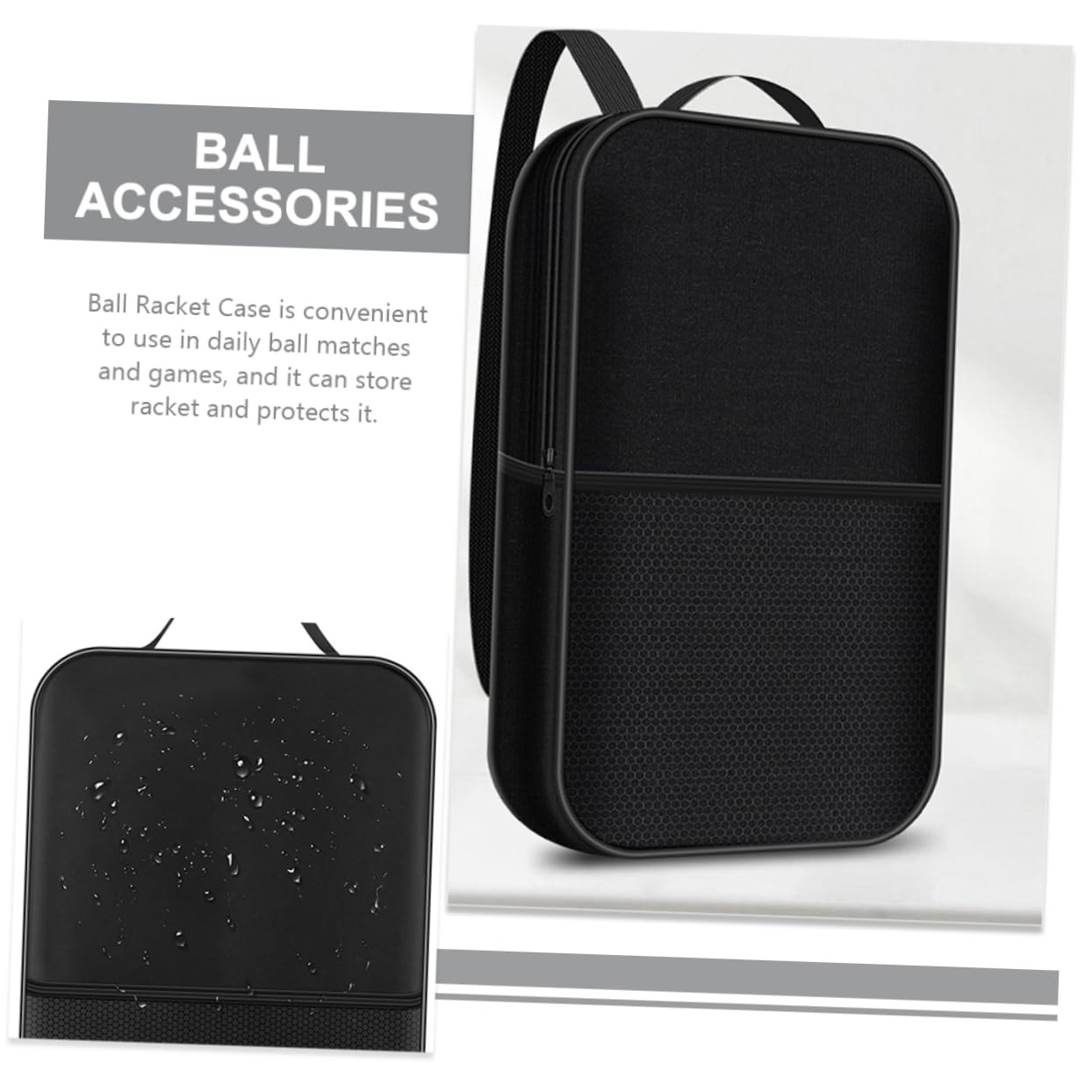 Abaodam 2pcs Multi-function Racket Protector Ball Paddle Cover Bag Portable Sports Accessory