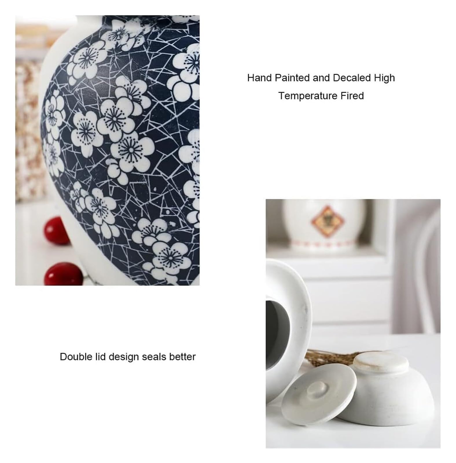Tradycyjny chiński tradycyjny chiński porcelanowy ceramiczny garnek fermentacyjny garnek do marynowania, słoik fermentacyjny z uszczelką wodną pokrywka śluzy kamionka ，Słoje fermentacyjne(4K
