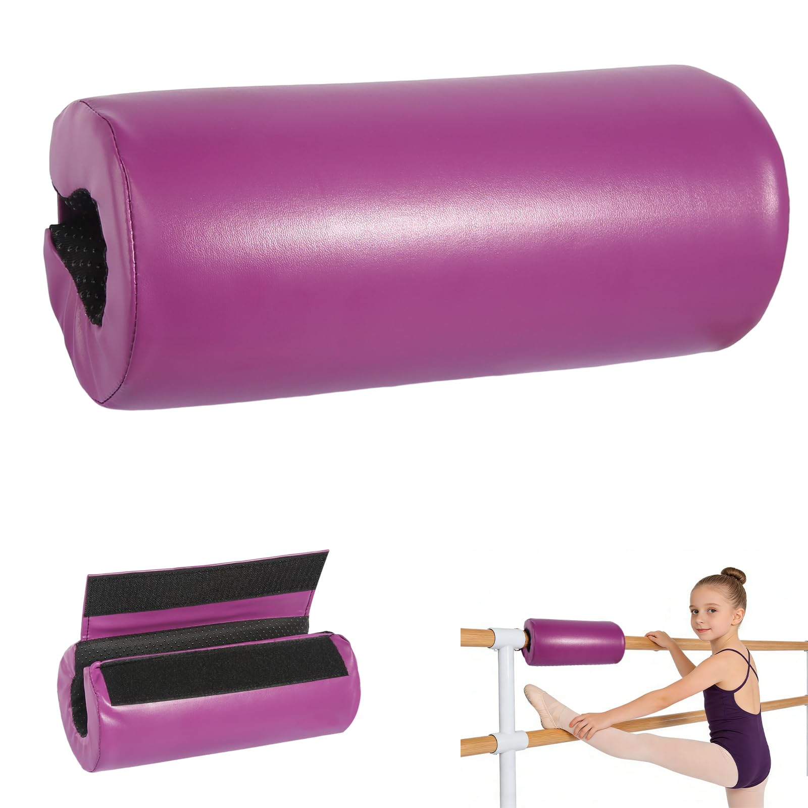 Gyism Gymnastics Bar Pad Detachable, Protective Foam Sleeve, Fits Gymnastics, Parallel Bars, Uneven Bar, Ballet Barre Accessories for Kids & Adults (Purple)
