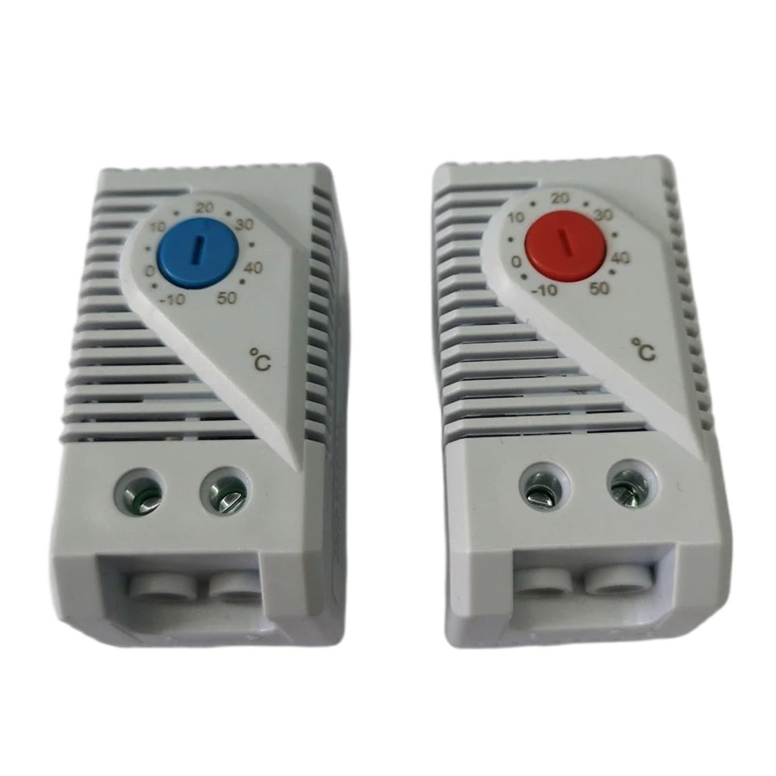 Regolatore di temperatura NO e normalmente chiuso Din Rail Mini termostato meccanico compatto(Orange)
