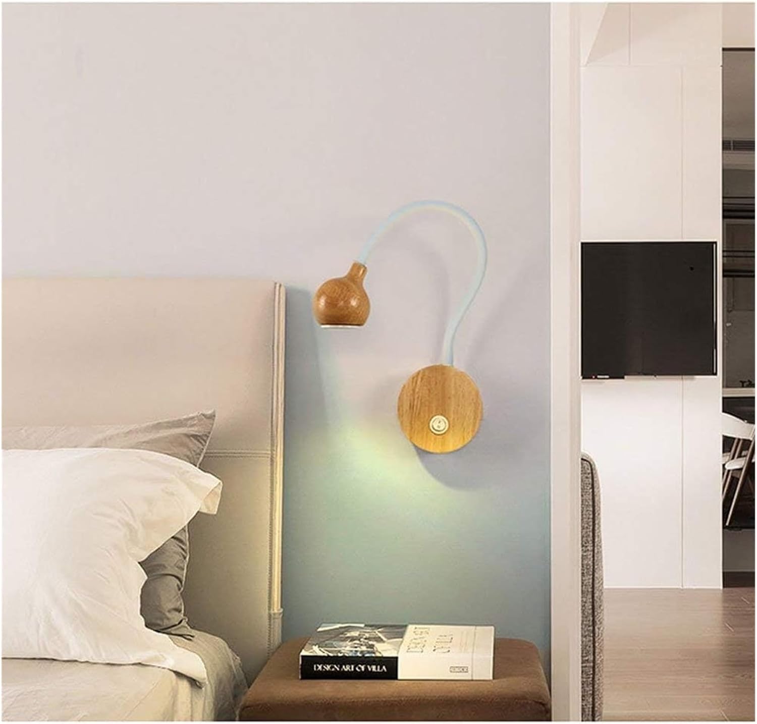 LED Hose Wall Lamps Bedside Light in Material, Reading Lamp Simple Reading Room Lights,Charming Lighting