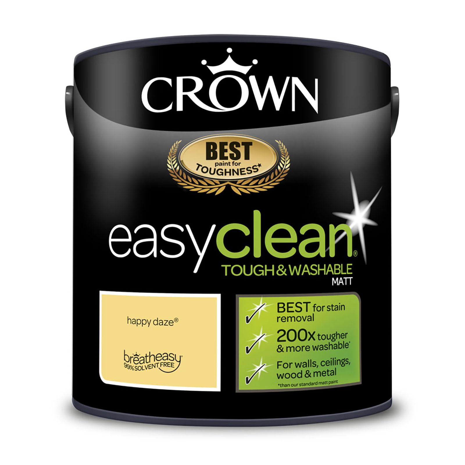 Crown Easyclean Matt Emulsion Paint 2.5L Happy Daze