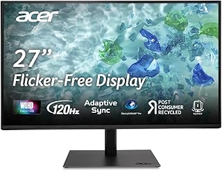 acer B277U GB 27 inch WQHD (2560x1440) IPS Monitor | ErgoStand Tilt Swivel Pivot Height Adjust | 120Hz AdaptiveSync |TUV L... Price In India