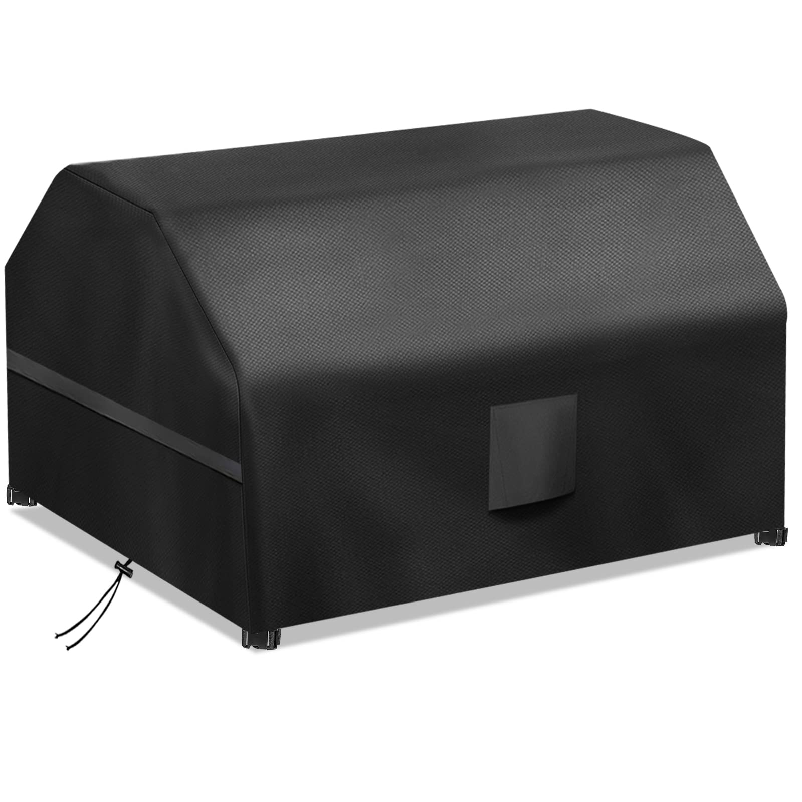 70/72inch Heavy Duty Picnic Table Cover with Air Vent, 6ft Patio Table Bench Covers for Outdoor Winter, 100% Waterproof Windproof Anti-UV Tear-Resistant & Fade-Resistant (Black,72inch)