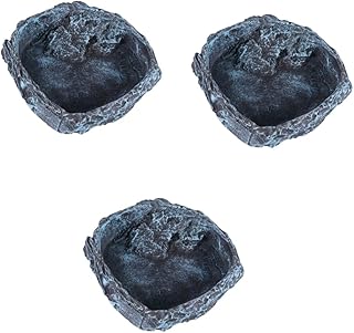 Didiseaon 3 Pçs Caixa Bacia De Tartaruga Tigela De Comida De Aquário Prato De Comida De Aquário Barbudo Dragão Tartaruga Estatueta Estátua De Tartaruga Reptivite Reptichip Tigela De Comida