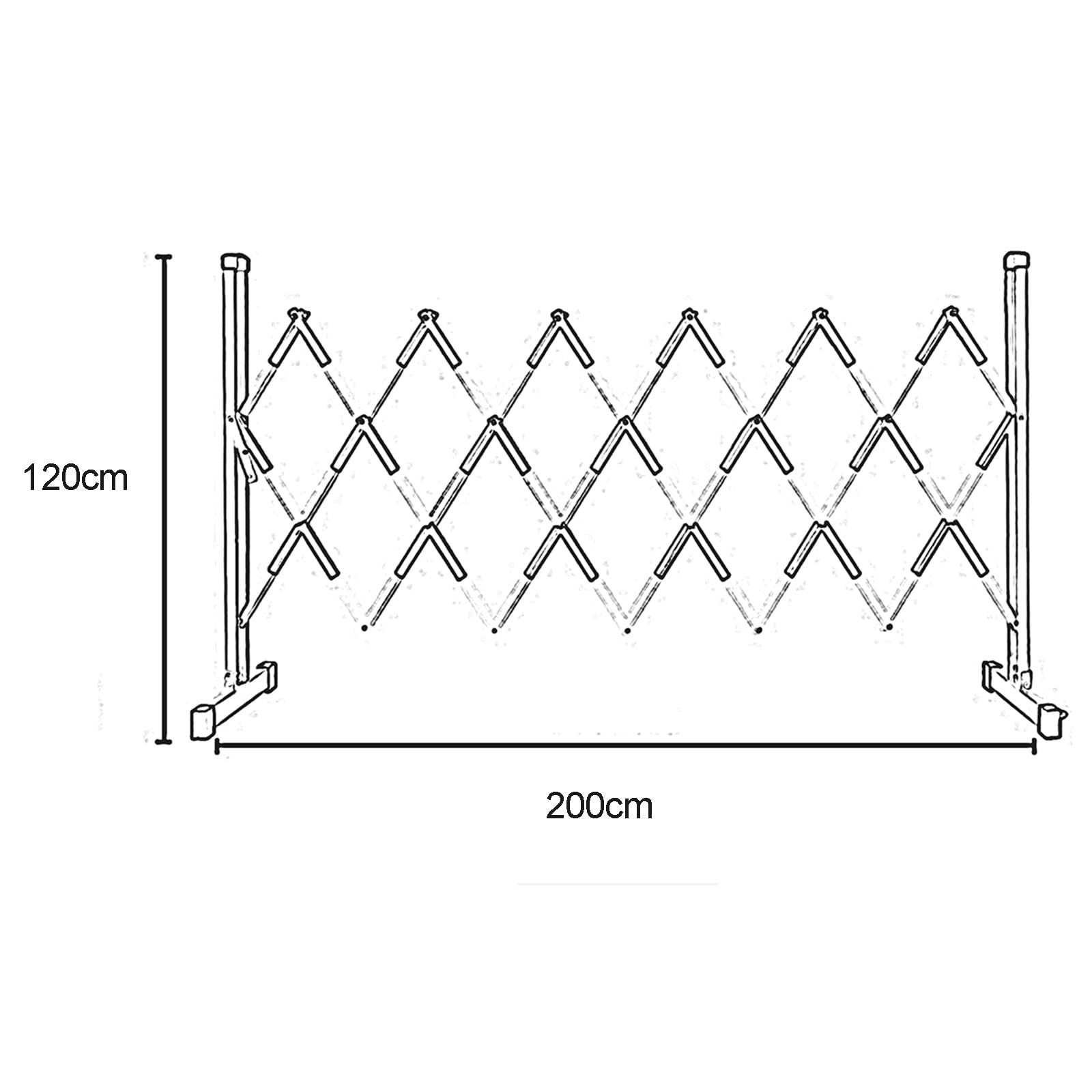 Barrera de tráfico Extensible, Barrera de Seguridad con Ruedas, Valla de t