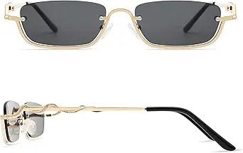 Y2K Snake Sunglasses for Women Men Narrow Rectangular Y2k Chic Sunnies AP3649