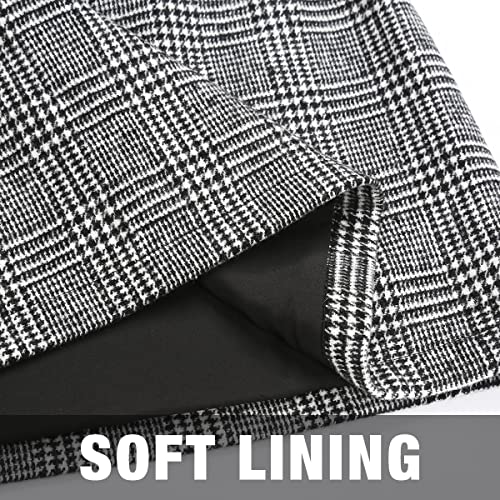 Image of IDEALSANXUN Womens High Waist Plaid Skirt Bodycon Pencil Wool Mini Skirts
