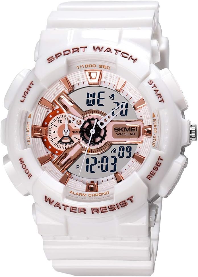 Sports Digital Waterproof Watch for Men – 50M Water-Resistant, Dual Time Display, Stopwatch, Alarm, LED Backlight, 12/24H Format – Durable PU Strap & ABS Case – Outdoor Tactical Watch - 1688