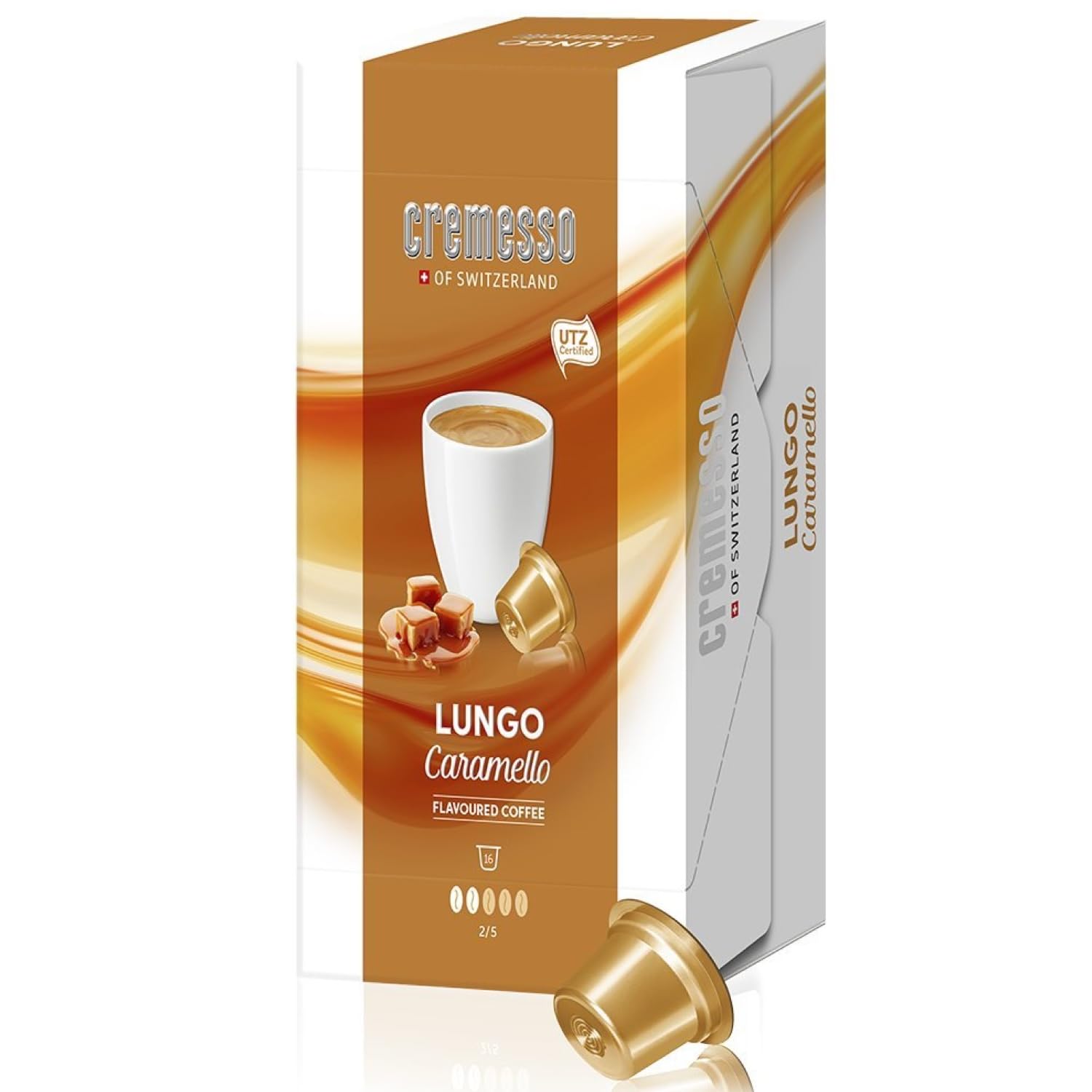 Cremesso Lungo Caramello, 48 Cápsulas (3x 16 Cápsulas)