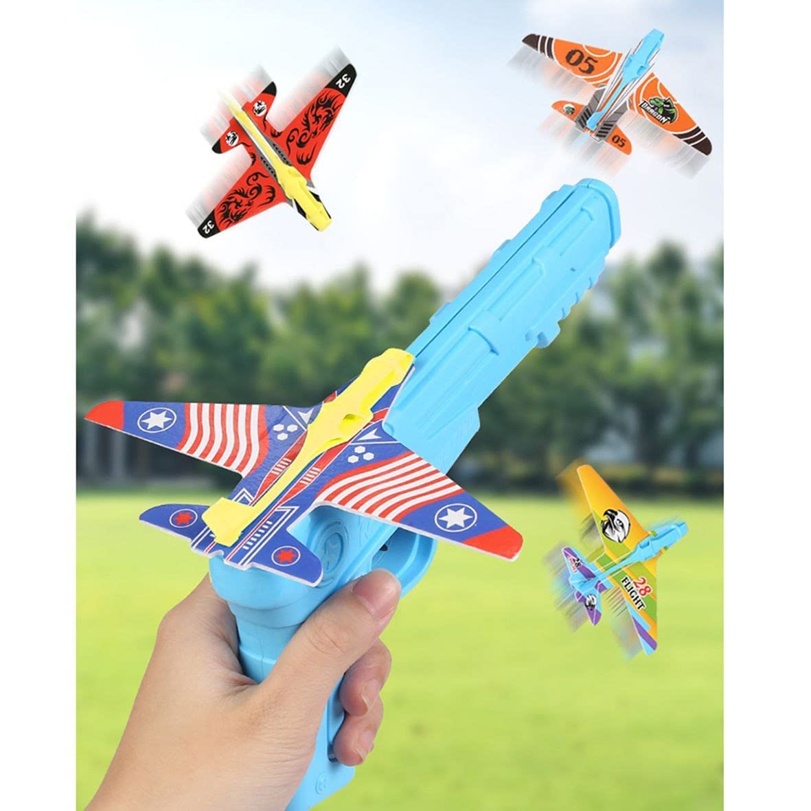 Buy Act india Flying Airplane Launcher Toy with Foam Glider Planes