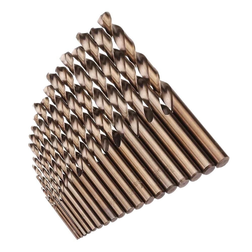 Juego de puntas taladro en espiral M35, 19 Uds., 1-10mm, for Metal, aluminio, madera, perforación, Agujero profundo, Kit herramientas hierro