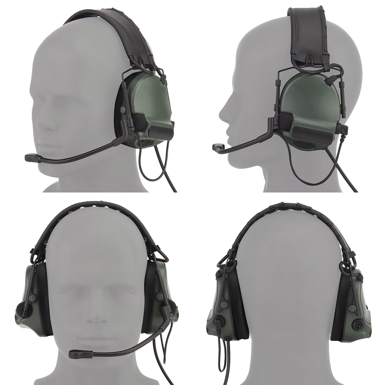 Auriculares De Comunicación Tácticos con Controles para Guantes - Almohadillas Hipoaalergénicas Y Plegado De Bolsillo para Aventuras Exteriores