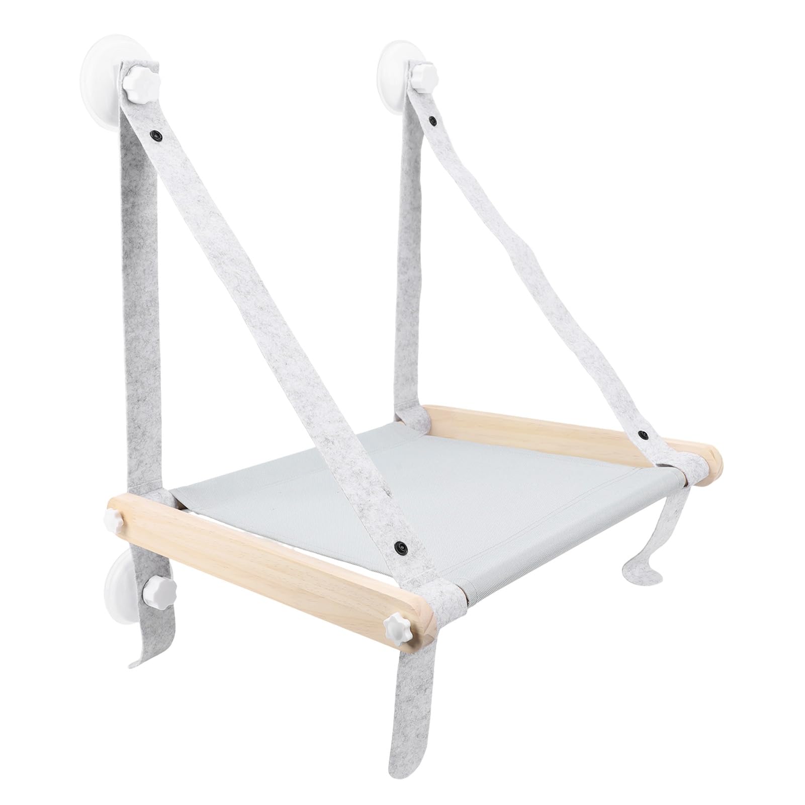 Luocute Percha para Ventana para Gatos, Hamaca para Ventana para Gatos, Asiento para para con Marco de Madera Maciza y 4 Ventosas para de Interior, Soporta hasta 6
