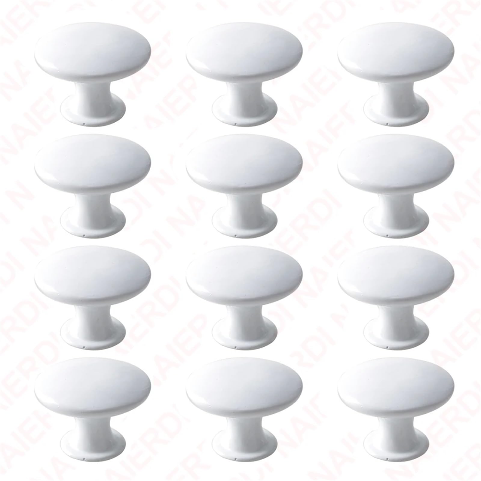 KDHCVKZ 12PCS Drawer Knobs Kitchen Handle 30mm Zinc Alloy Black Furniture Handles Wardrobe Dresser Cupboard Door Pulls(Black)
