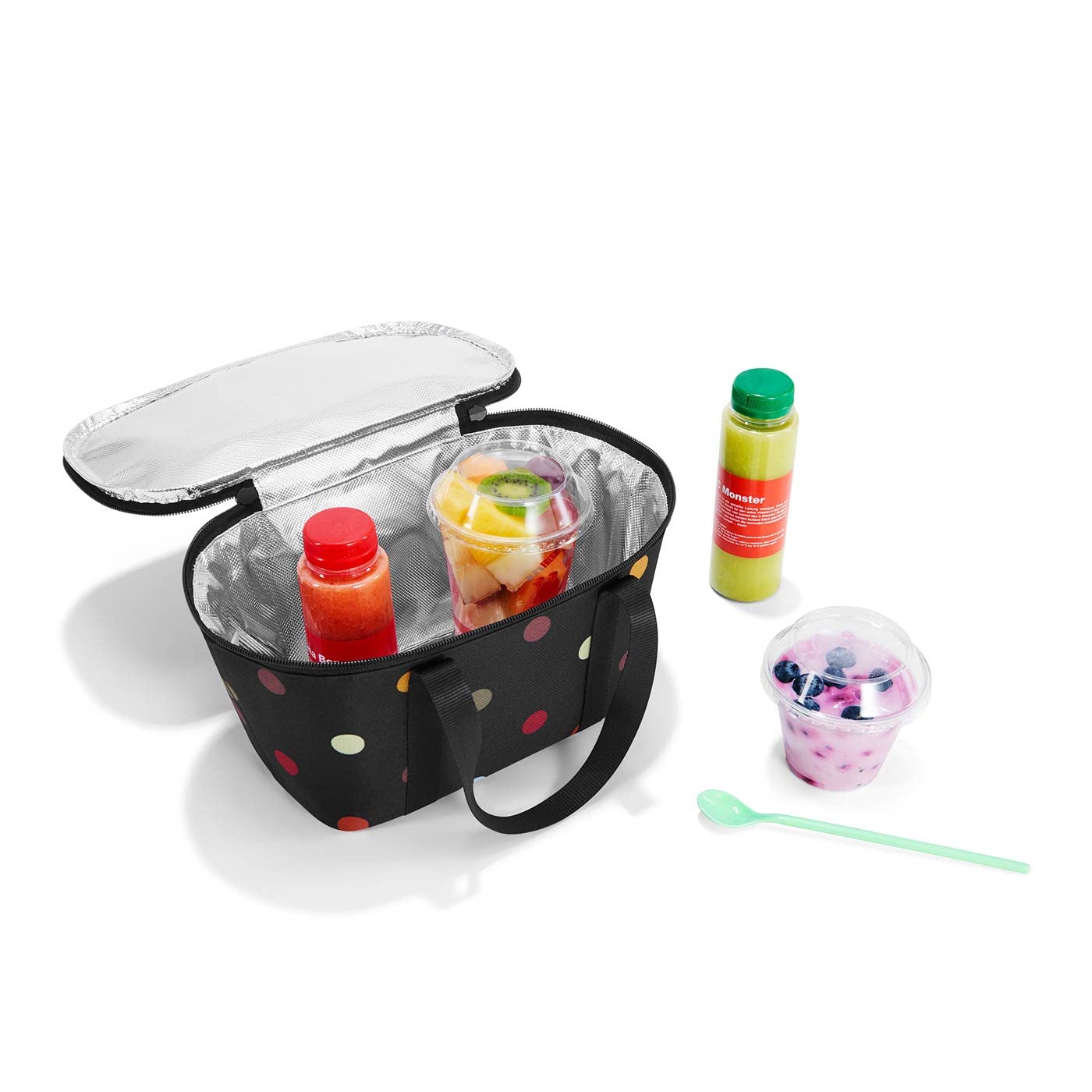 reisenthel Coolerbag XS Sac Isotherme de Voyage en Polyester à Pois 27,5 x 15,5 x 12 cm/4 l Dots (Pois Colorés)