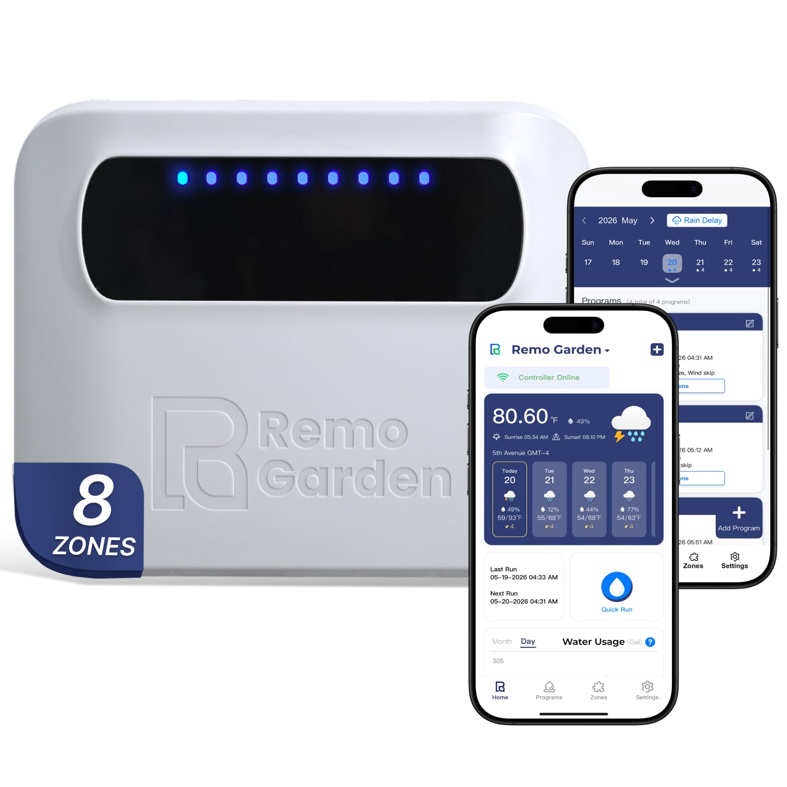 Smart Sprinkler Controller 8-Zone WiFi