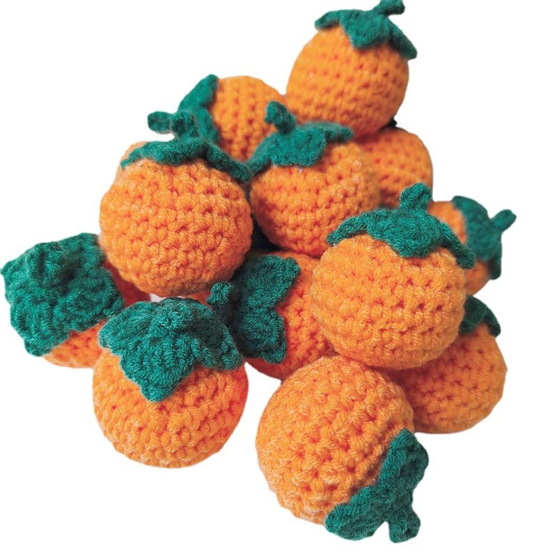 5 Pack Handmade Keychain Plush Persimmon Keychain Accessories Cute Keychain