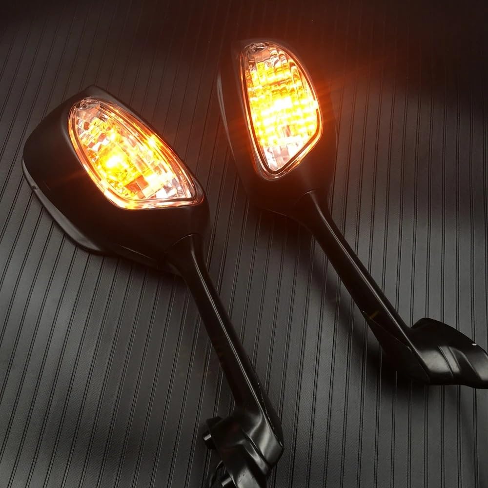 Moto Lusterko końcówkowe kierownicy Motocyklowa k Pasuje Do Suzuki GSXR1000 GSXR600 GSXR750 Lusterka Wsteczne Motocykla Widok Z Tyłu Boczny Kierunkowskaz Lingt