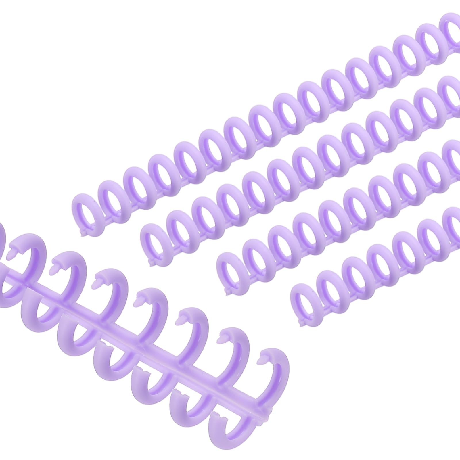PATIKIL 8.5mm(0.3") Spiral Binder Ring,10 Pcs 30 Rings 25 Sheet Capacity Comb Binding Spines for Binding Paper Sheets Notebook Calendar Picture Album, Purple