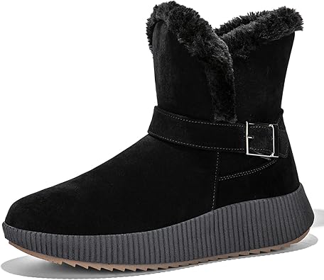 LEDINEY Womens Snow Boots, Winter Boots for Women,Warm Fur Lined Ankle Booties For Women Thickening Shoes